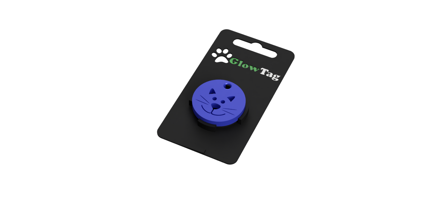 Glow in the Dark Cat Tag – 25mm | GlowTag
