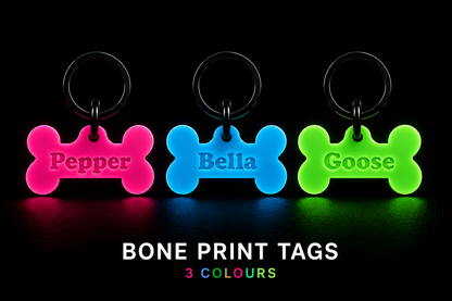 Glow in the Dark Dog Tag – Bone| GlowTag