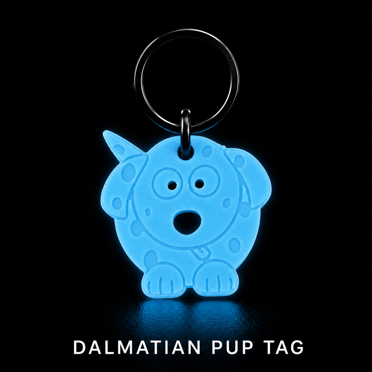 Glow in the Dark Pet Tag – Dalmatian Pup Tag | GlowTag