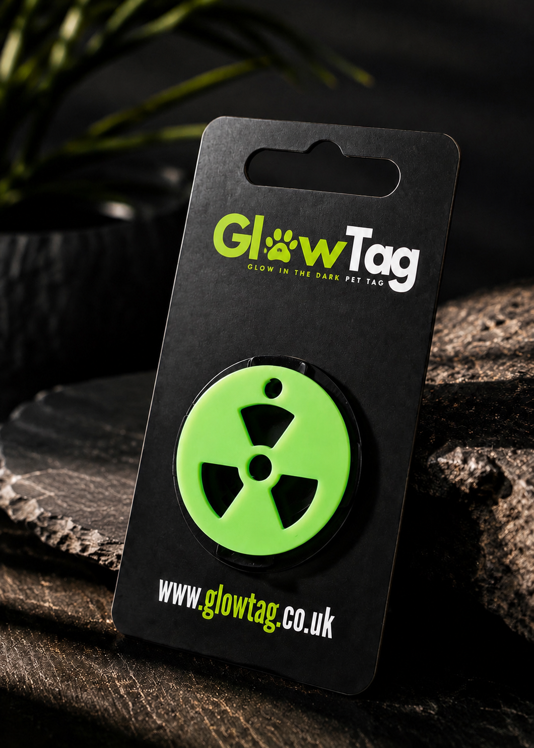 Glow in the Dark Pet Tag – Biohazard | GlowTag