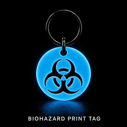 Glow in the Dark Pet Tag – Biohazard | GlowTag