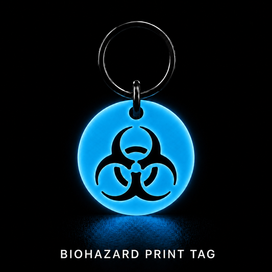 Glow in the Dark Pet Tag – Biohazard | GlowTag