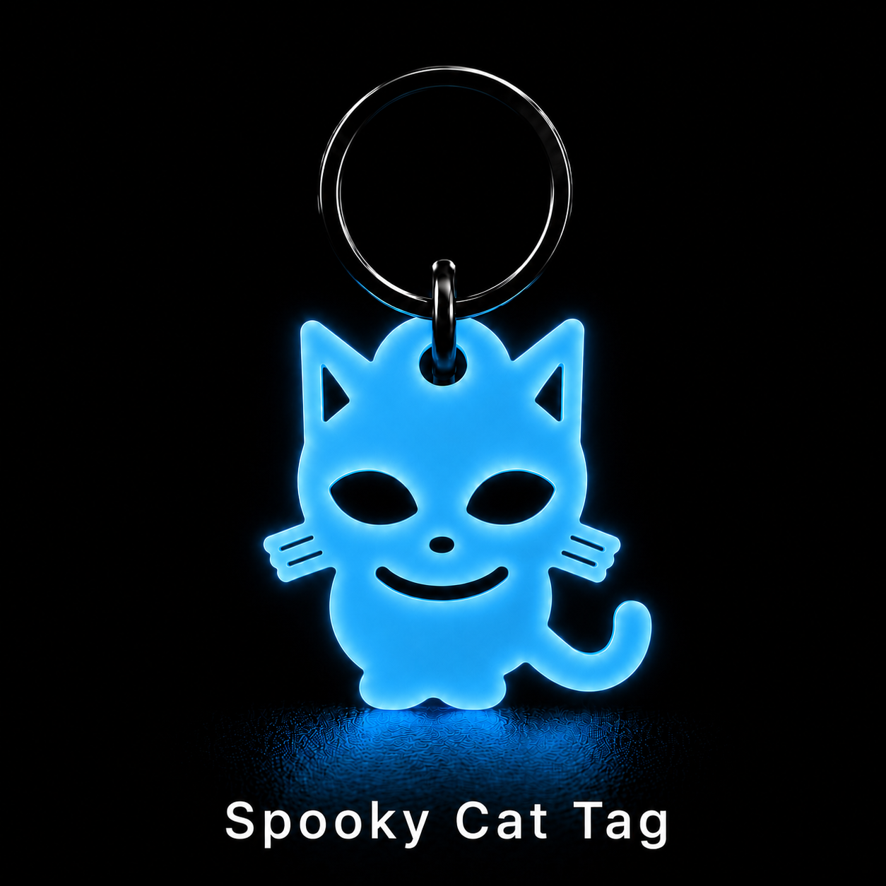 Glow in the Dark Pet Tag – Spooky Cat |GlowTag