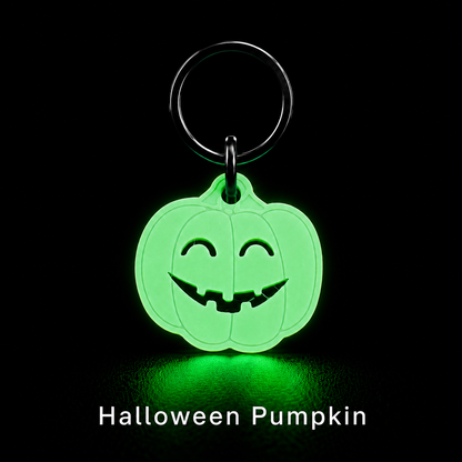 Glow in the Dark Pet Tag –Pumpkin| GlowTag