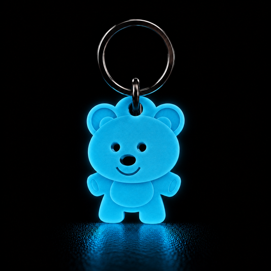 Glow in the Dark Teddy Bear Pet Tag – Small & Large Dog or Cat Tag