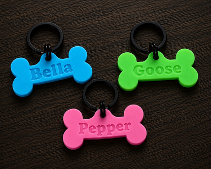 Glow in the Dark Dog Tag – Bone| GlowTag