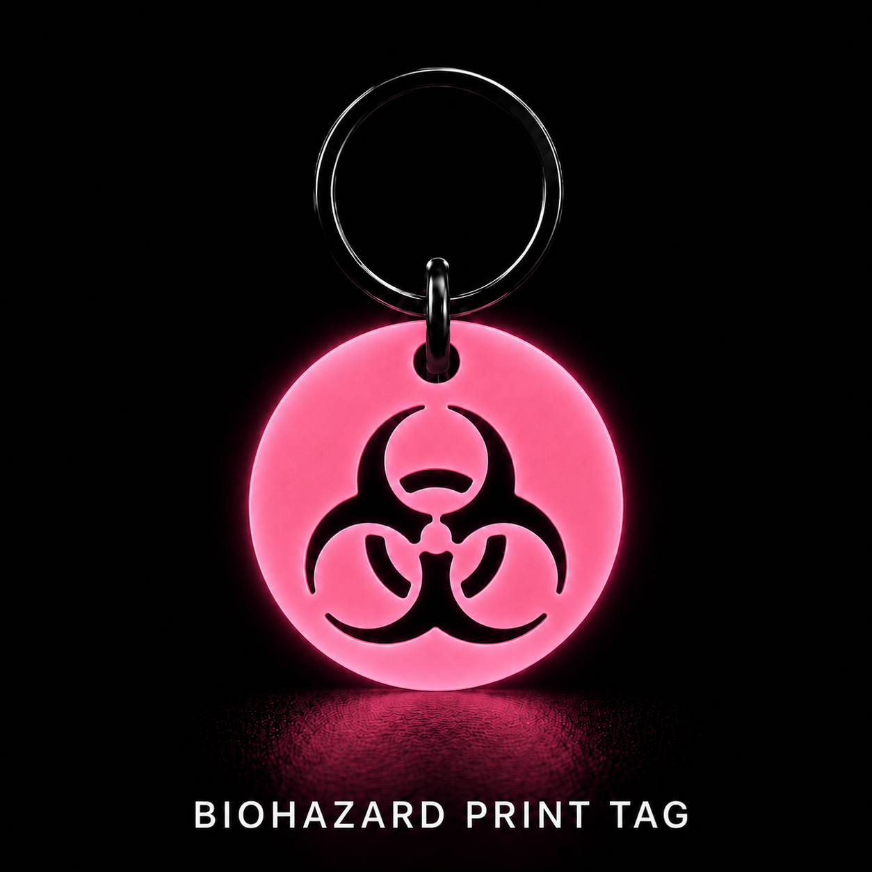 Glow in the Dark Pet Tag – Biohazard | GlowTag