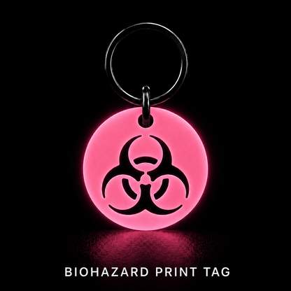 Glow in the Dark Pet Tag – Biohazard | GlowTag