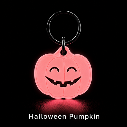 Glow in the Dark Pet Tag –Pumpkin| GlowTag