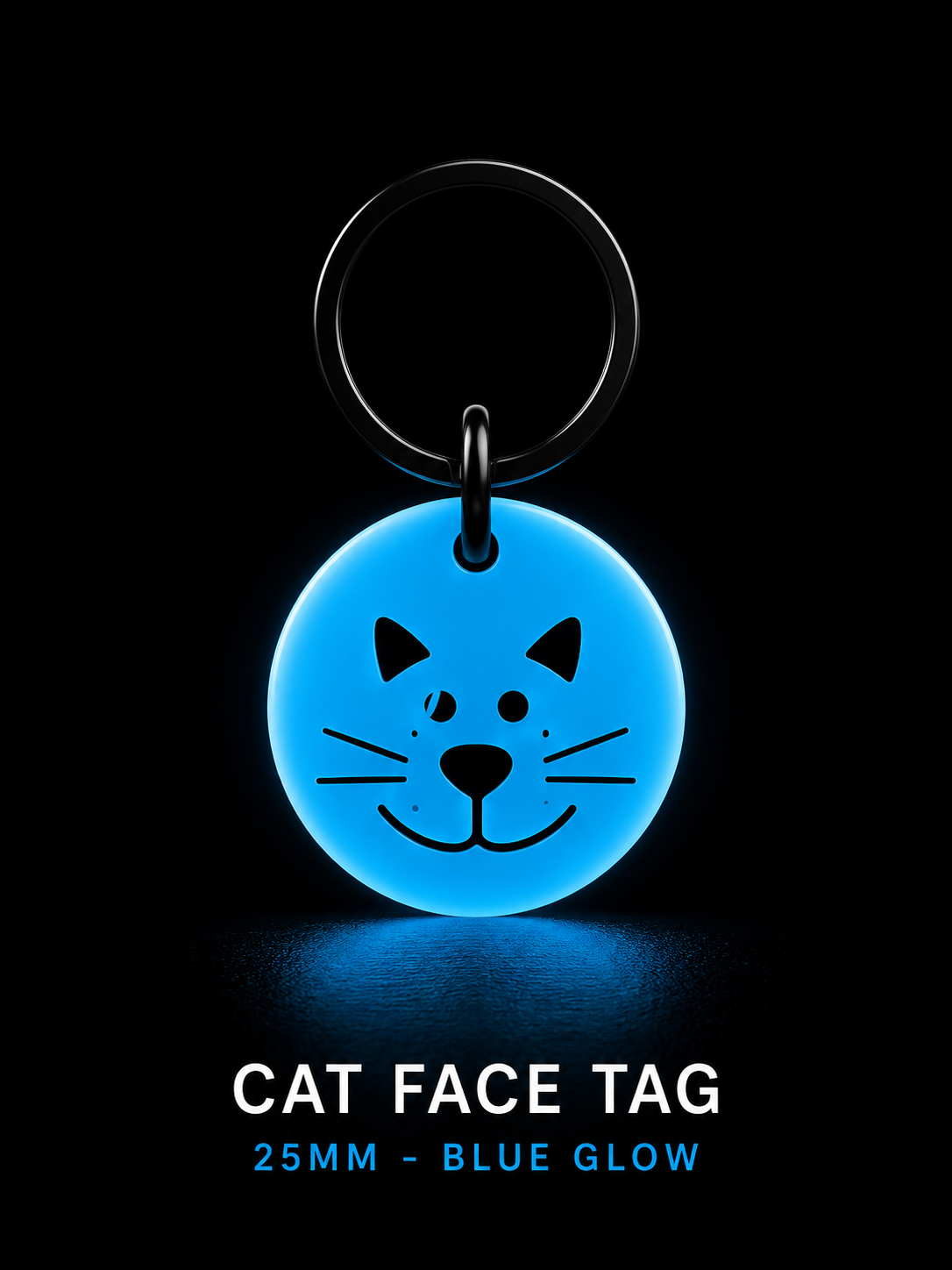 Glow in the Dark Cat Tag – 25mm | GlowTag