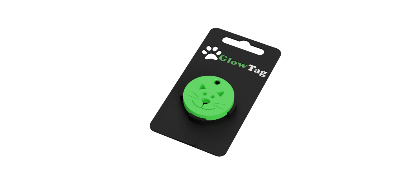 Glow in the Dark Cat Tag – 25mm | GlowTag