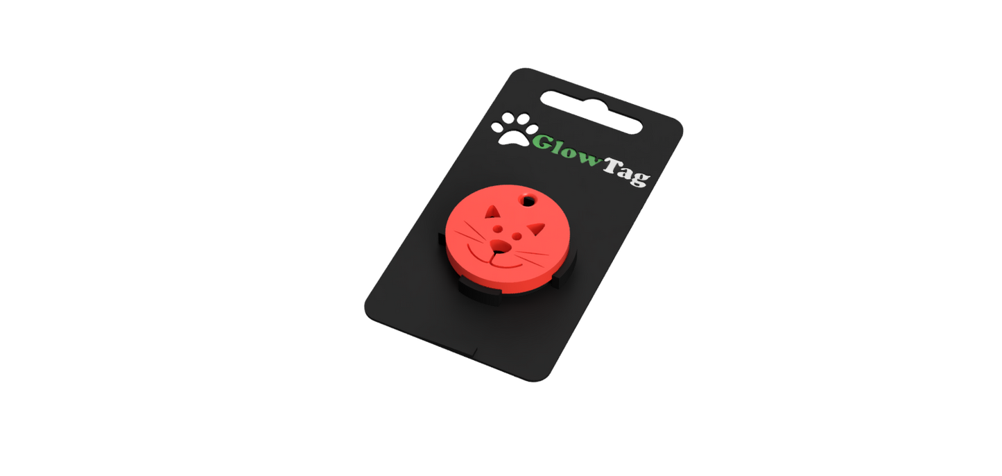 Glow in the Dark Cat Tag – 25mm | GlowTag