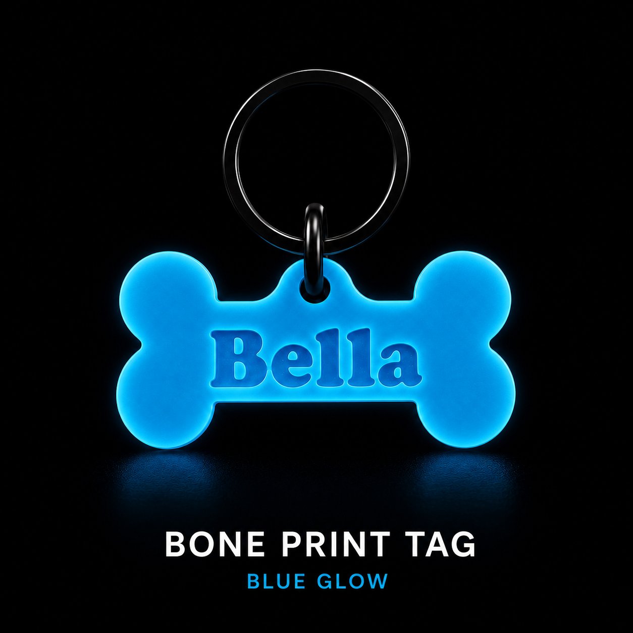 Glow in the Dark Dog Tag – Bone| GlowTag