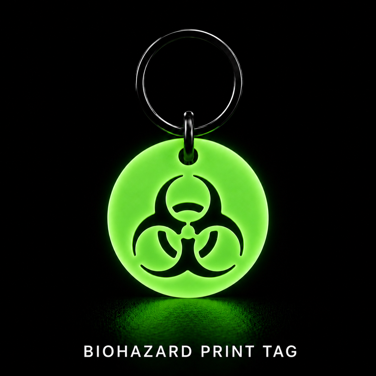 Glow in the Dark Pet Tag – Biohazard | GlowTag