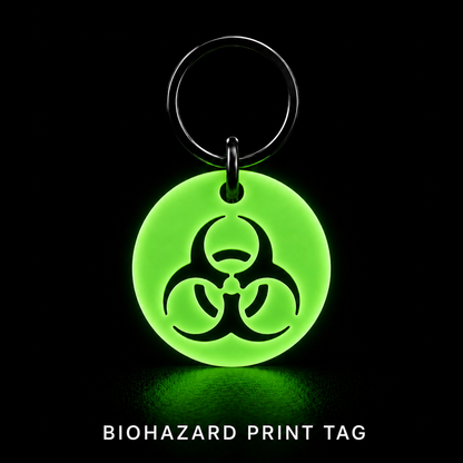 Glow in the Dark Pet Tag – Biohazard | GlowTag