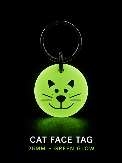 Glow in the Dark Cat Tag – 25mm | GlowTag