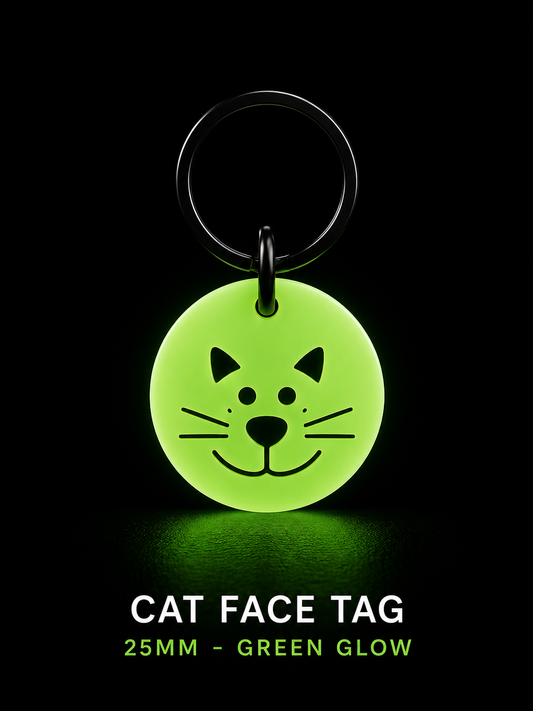 Glow in the Dark Cat Tag – 25mm | GlowTag