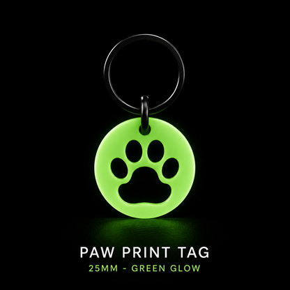 Glow in the Dark Dog Tag – 25mm | GlowTag