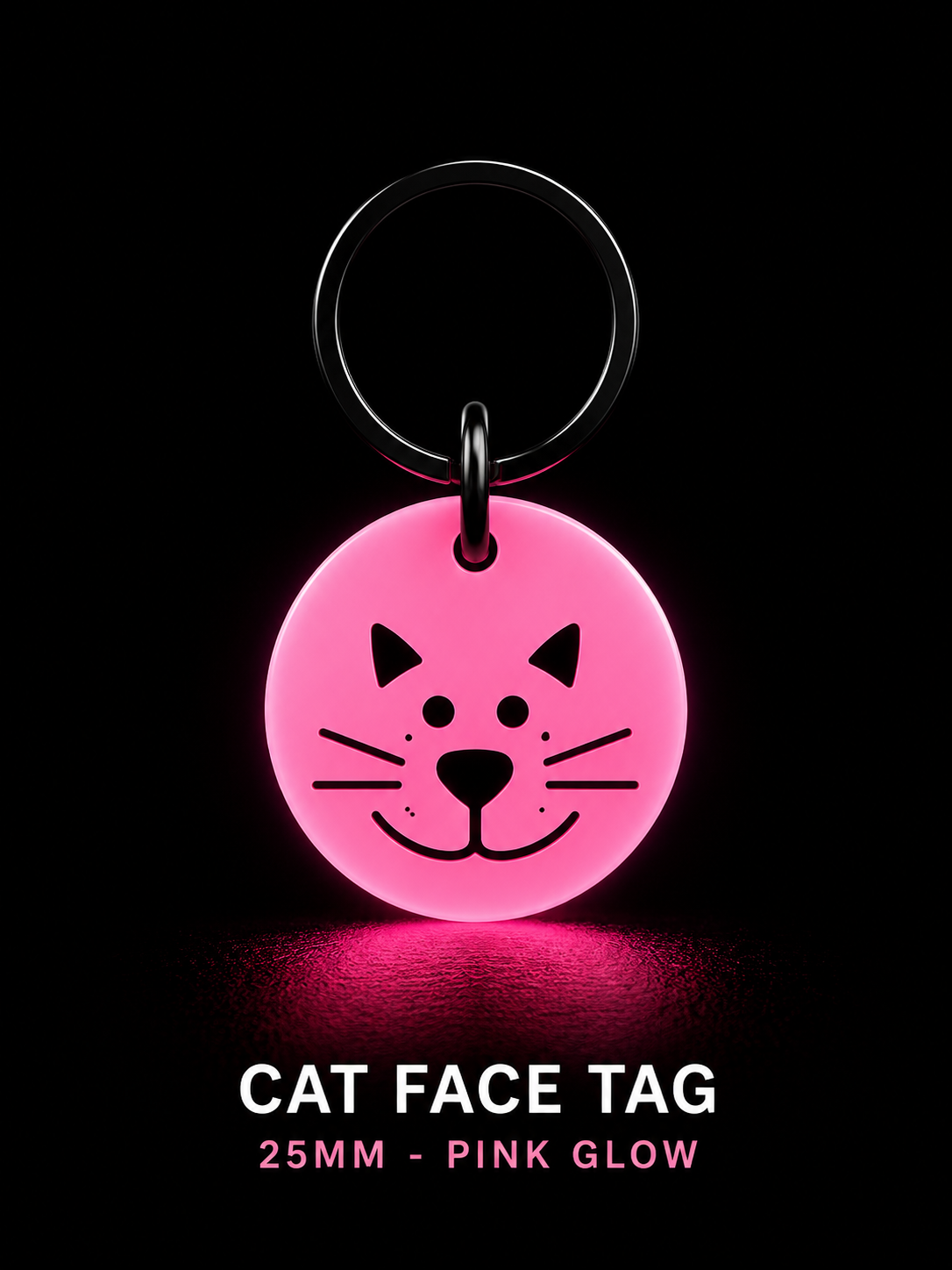Glow in the Dark Cat Tag – 25mm | GlowTag