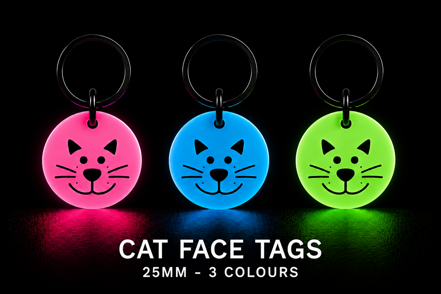 Glow in the Dark Cat Tag – 25mm | GlowTag