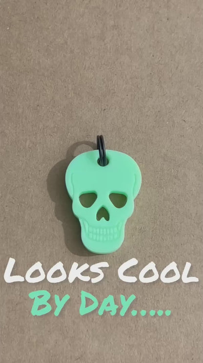 Glow in the Dark Pet Tag – Spooky Skull | GlowTag